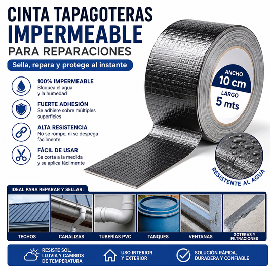 Cinta Tapa Gotera De Butilo 10m X 5mts